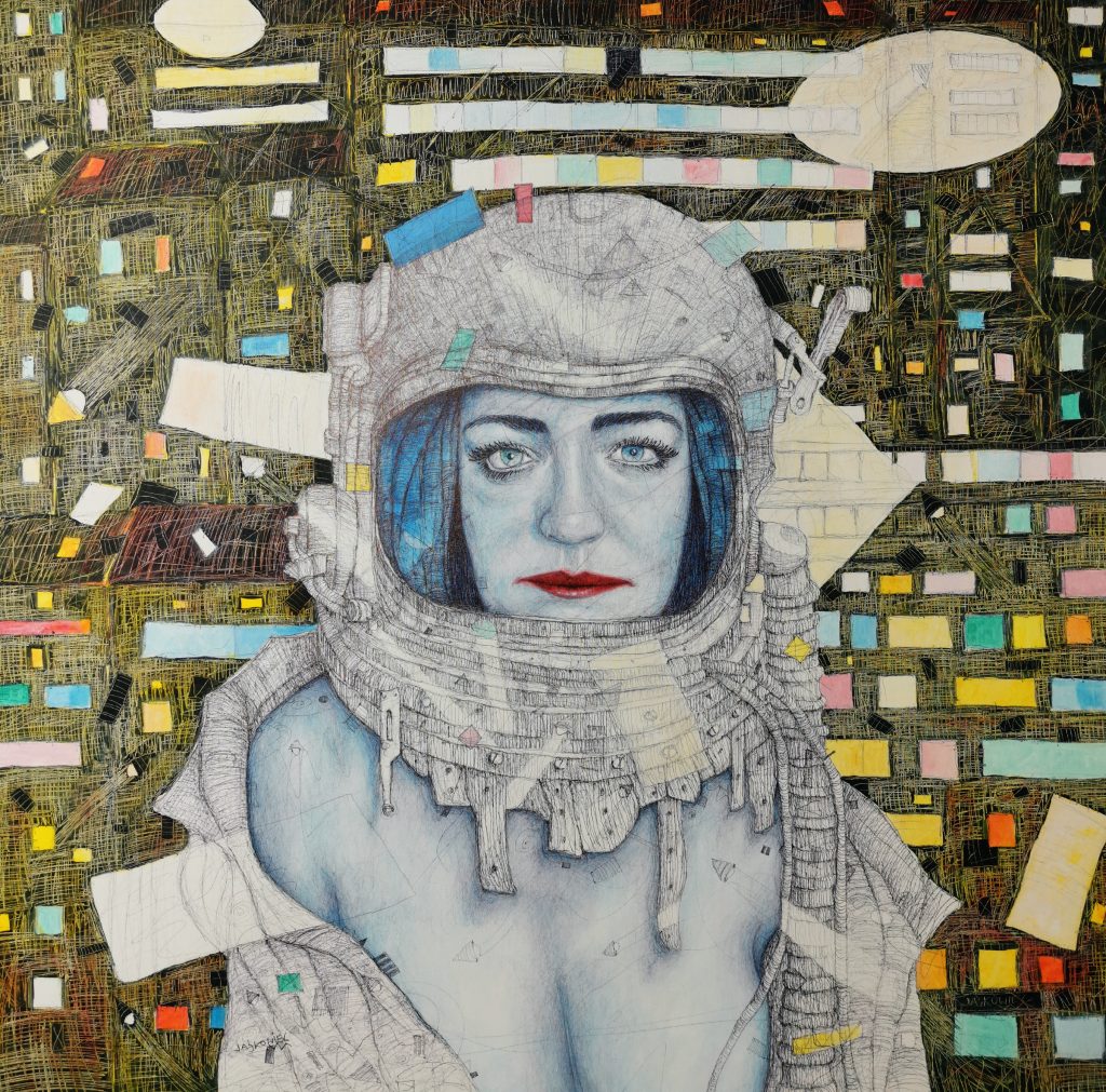 Marek Jaśkowiec — seria KOSMOS — AGNIESZKA II, techniki mieszane i własne