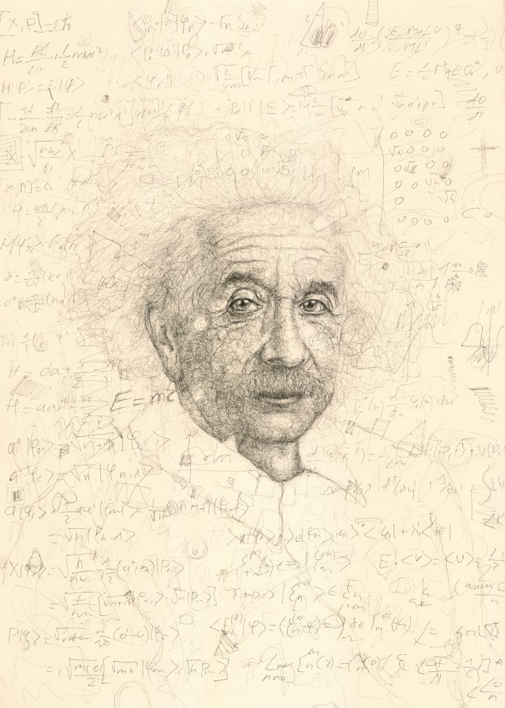 Marek Jaśkowiec — EINSTEIN - akwarela, papier