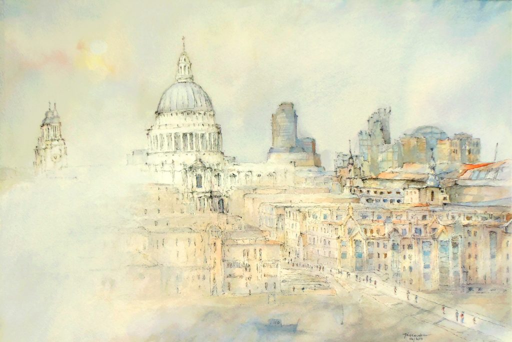 Marek Jaśkowiec — LONDYN - akwarela, papier