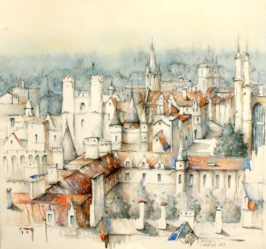 Marek Jaśkowiec — SZKICE Z CAMBRIDGE II - akwarela, papier