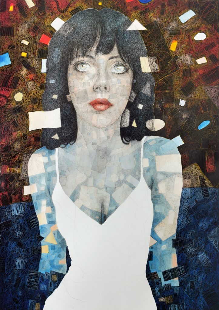 Marek Jaśkowiec — seria KOSMOS — UNDER THE SKIN, techniki mieszane i własne