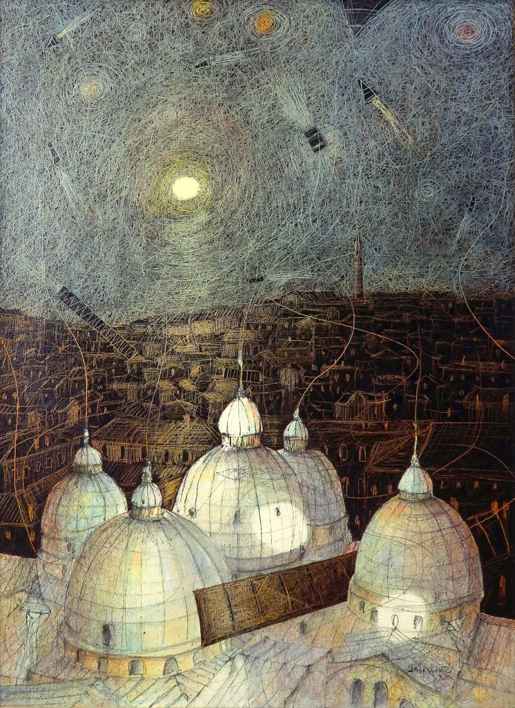 Marek Jaśkowiec — seria KOSMOS — VENICE, techniki mieszane i własne
