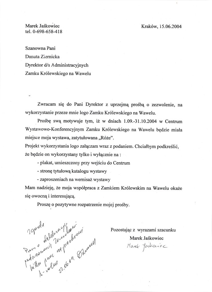 Marek Jaśkowiec — Wawel — logo and paintings