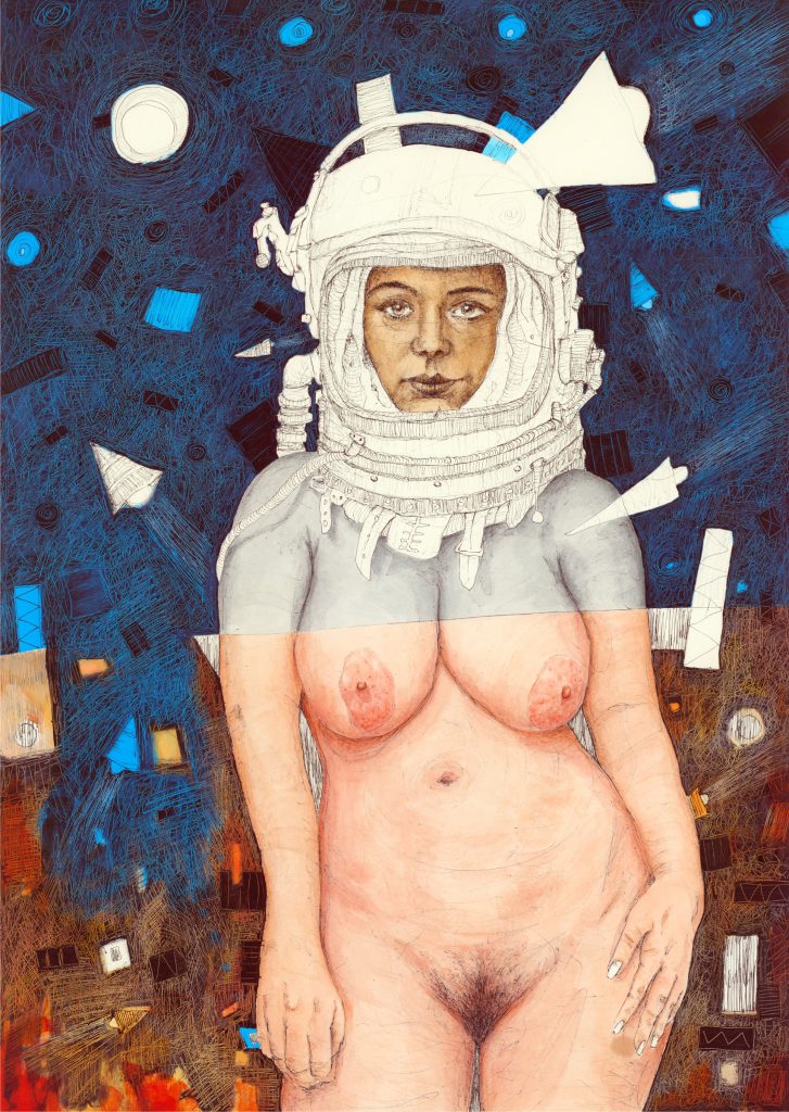 Marek Jaśkowiec — seria KOSMOS — KOSMOS II, techniki mieszane i własne