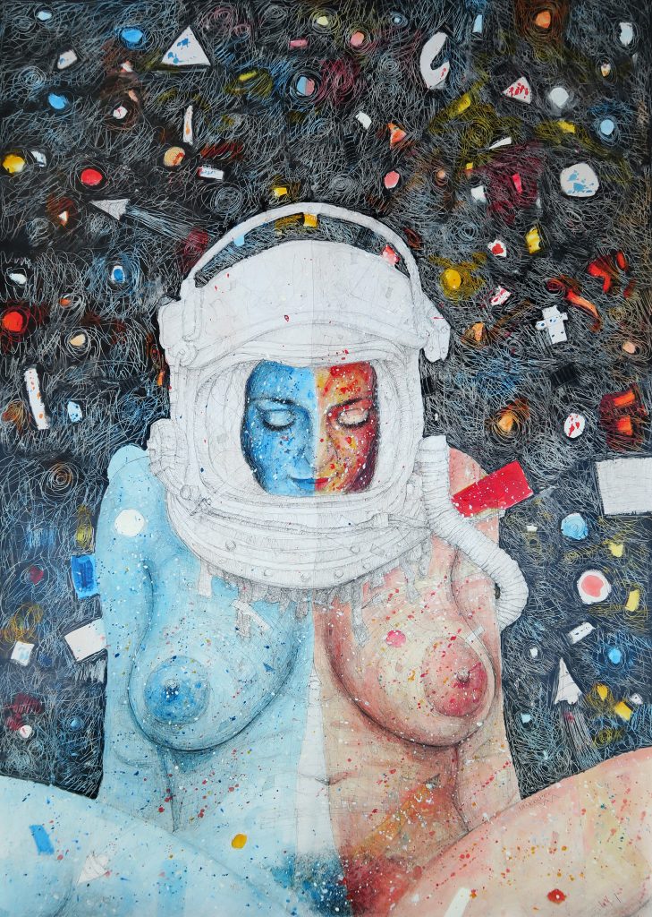 Marek Jaśkowiec — seria KOSMOS, techniki mieszane i własne